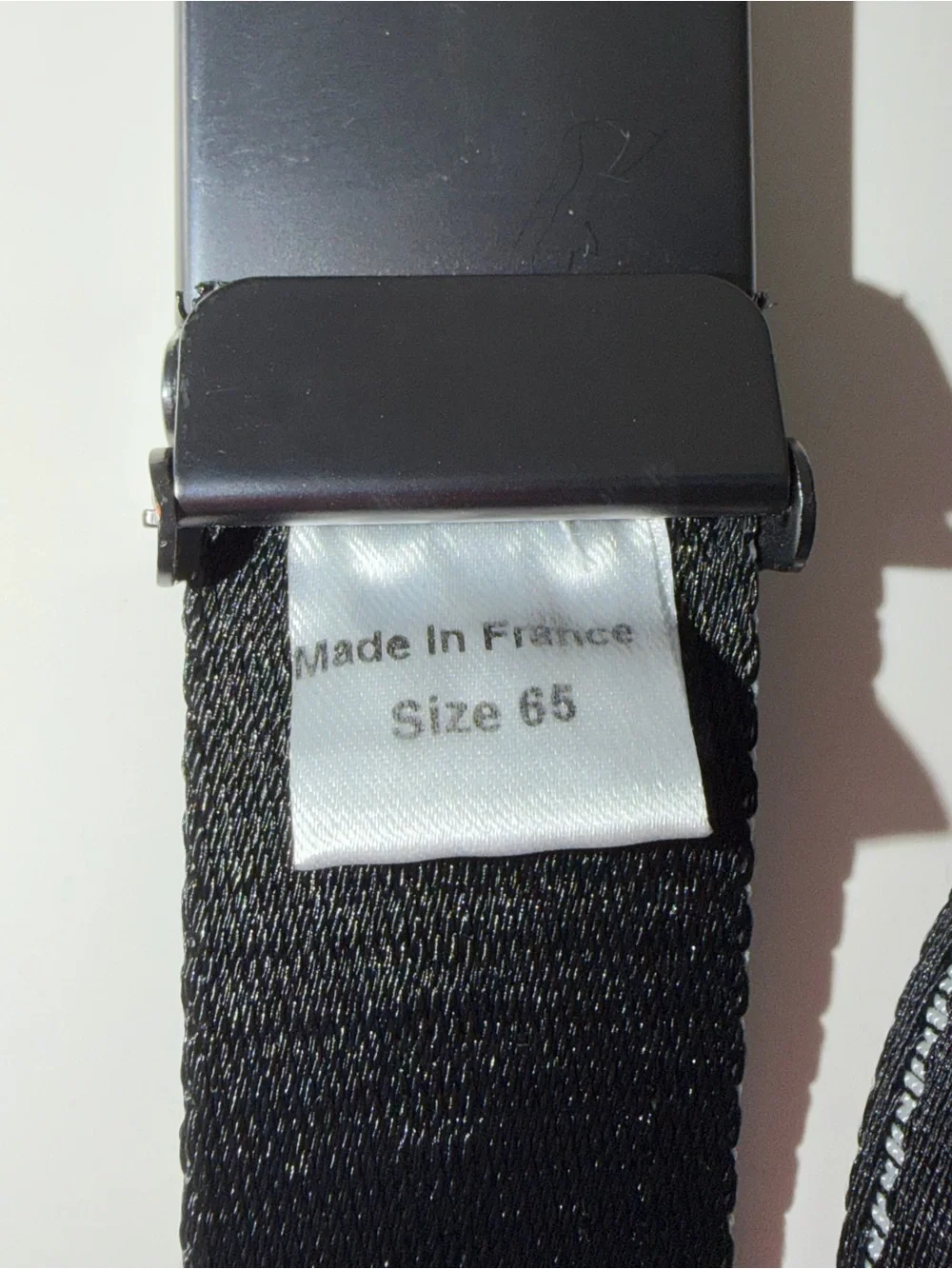 Givenchy Black Webbing Belt with Gunmetal Buckle and White Stripe